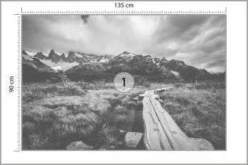 Fototapeta Góry Czarno-Biała - obrazek 3