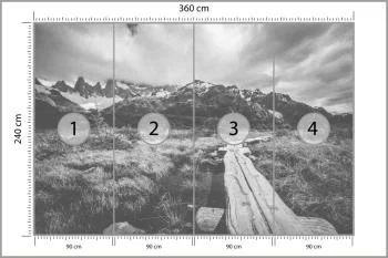 Fototapeta Góry Czarno-Biała - obrazek 3