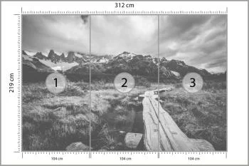 Fototapeta Góry Czarno-Biała - obrazek 3