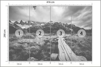 Fototapeta Góry Czarno-Biała - obrazek 3