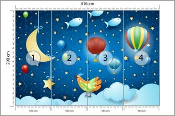 Fototapeta Dla Dzieci - Magiczna Noc - obrazek 3