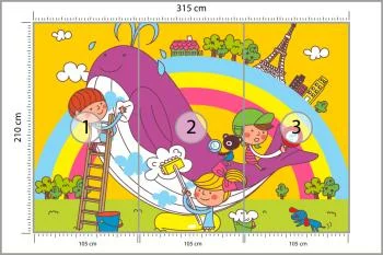 Fototapeta Dla Dzieci - Dzieci I Wieloryb - obrazek 3