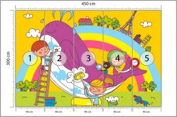 Fototapeta Dla Dzieci - Dzieci I Wieloryb - obrazek 3