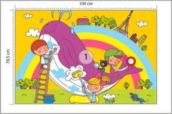 Fototapeta Dla Dzieci - Dzieci I Wieloryb - obrazek 3