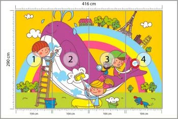 Fototapeta Dla Dzieci - Dzieci I Wieloryb - obrazek 3