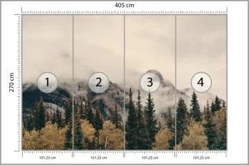 Fototapeta - Mglisty Górski Krajobraz z Lasem - obrazek 3