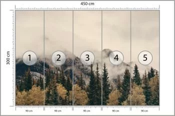 Fototapeta - Mglisty Górski Krajobraz z Lasem - obrazek 3