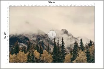 Fototapeta - Mglisty Górski Krajobraz z Lasem - obrazek 3