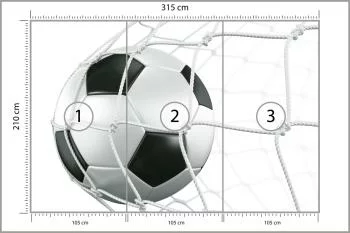 Fototapeta 3D Piłka W Siatce - obrazek 3