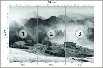 Fototapeta Góry Czarno-Biała - obrazek 3
