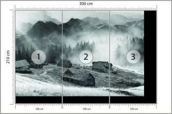 Fototapeta Góry Czarno-Biała - obrazek 3
