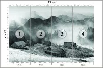 Fototapeta Góry Czarno-Biała - obrazek 3