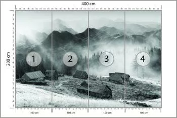 Fototapeta Góry Czarno-Biała - obrazek 3