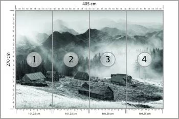 Fototapeta Góry Czarno-Biała - obrazek 3