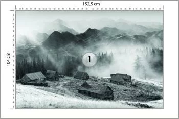 Fototapeta Góry Czarno-Biała - obrazek 3