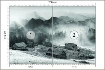Fototapeta Góry Czarno-Biała - obrazek 3