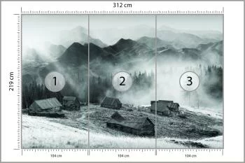 Fototapeta Góry Czarno-Biała - obrazek 3