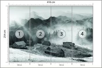 Fototapeta Góry Czarno-Biała - obrazek 3
