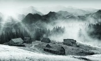 Fototapeta Góry Czarno-Biała - obrazek 2