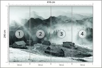 Fototapeta Góry Czarno-Biała - obrazek 3