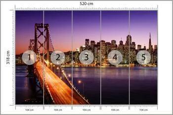Fototapeta Most Nocą - obrazek 3