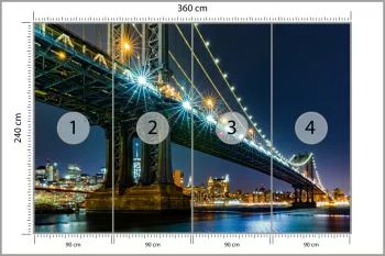 Fototapeta Most Nocą - obrazek 3