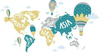 Fototapeta Mapa Dla Dzieci - obrazek 2