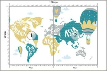 Fototapeta Mapa Dla Dzieci - obrazek 3