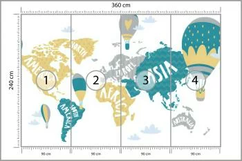 Fototapeta Mapa Dla Dzieci - obrazek 3