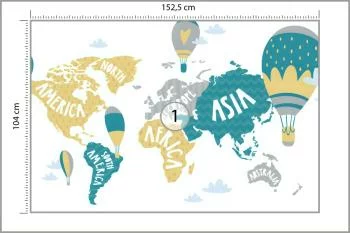 Fototapeta Mapa Dla Dzieci - obrazek 3