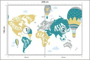 Fototapeta Mapa Dla Dzieci - obrazek 3