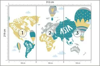 Fototapeta Mapa Dla Dzieci - obrazek 3