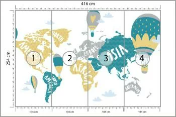 Fototapeta Mapa Dla Dzieci - obrazek 3