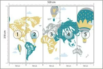 Fototapeta Mapa Dla Dzieci - obrazek 3