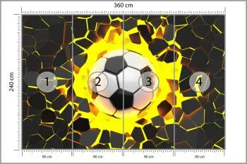 Fototapeta Piłka Nożna 3D - obrazek 3