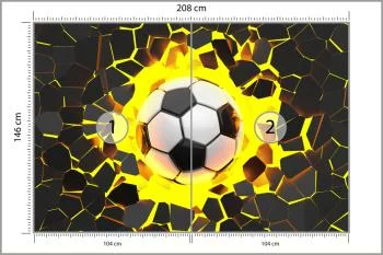 Fototapeta Piłka Nożna 3D - obrazek 3