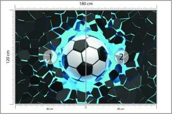 Fototapeta 3D Sport, Piłka Nożna - obrazek 3