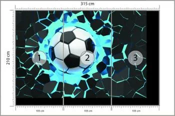 Fototapeta 3D Sport, Piłka Nożna - obrazek 3
