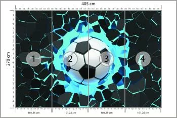 Fototapeta 3D Sport, Piłka Nożna - obrazek 3