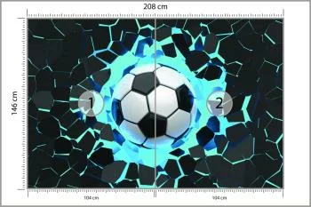 Fototapeta 3D Sport, Piłka Nożna - obrazek 3
