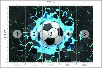 Fototapeta 3D Sport, Piłka Nożna - obrazek 3