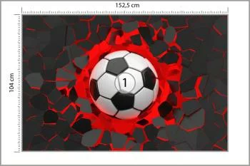 Fototapeta Piłkarska 3D, Pokój Młodzieżowy - obrazek 3