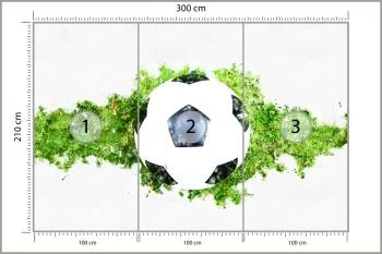 Fototapeta 3D Piłka Nożna, Sport - obrazek 3