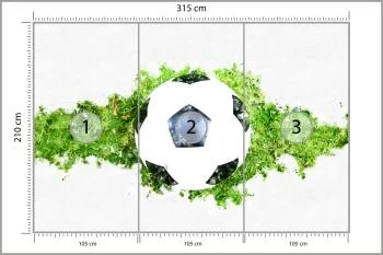 Fototapeta 3D Piłka Nożna, Sport - obrazek 3