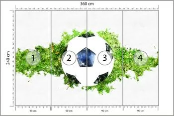 Fototapeta 3D Piłka Nożna, Sport - obrazek 3