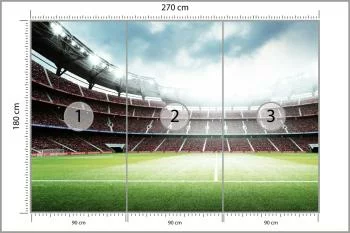 Fototapeta 3D Stadion Piłkarski - obrazek 3