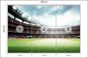 Fototapeta 3D Stadion Piłkarski - obrazek 3