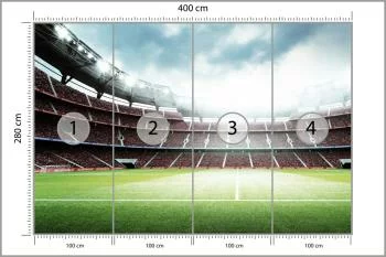 Fototapeta 3D Stadion Piłkarski - obrazek 3