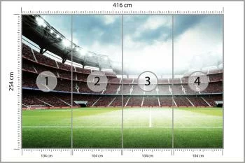 Fototapeta 3D Stadion Piłkarski - obrazek 3