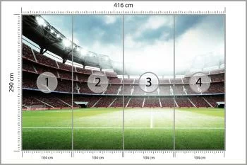 Fototapeta 3D Stadion Piłkarski - obrazek 3
